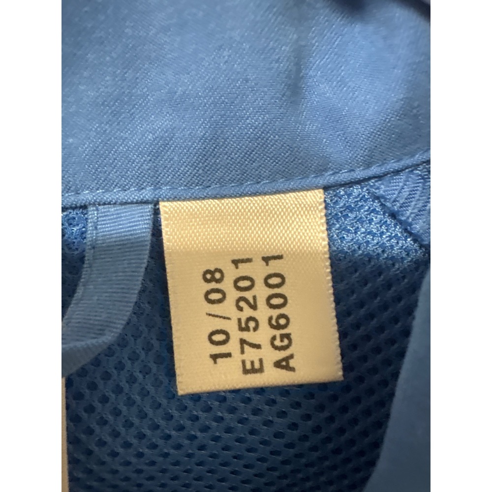 Y2K Adidas Womens Blue Full Zip Track Running Jacket Athletic Sportwear- Size XL - Picture 6 of 7